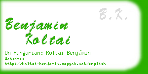 benjamin koltai business card