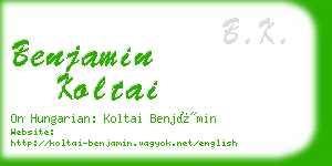 benjamin koltai business card